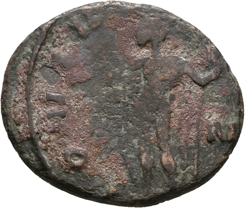 RIC V Claudius Gothicus 55 Claudius II Gothicus reverse, Jupiter, standing left, holding thunderbolt in right hand and sce...