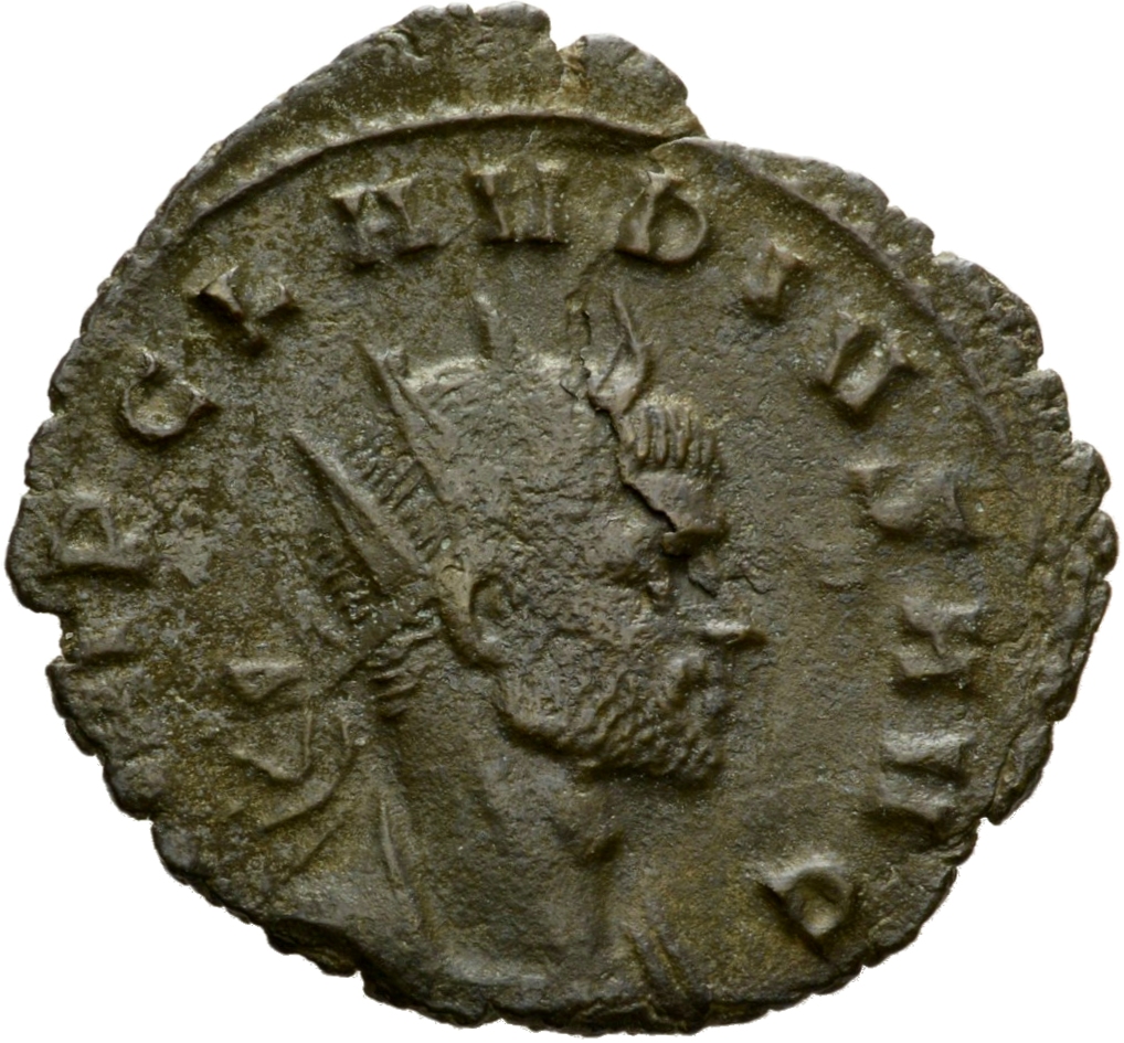 RIC V Claudius Gothicus 63 Claudius II Gothicus obverse, Bust of Claudius Gothicus, radiate, cuirassed, right
