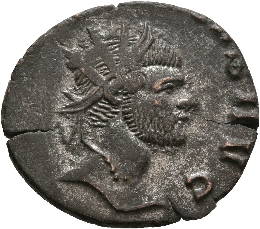 RIC V Claudius Gothicus 63 Claudius II Gothicus obverse, Bust of Claudius Gothicus, radiate, cuirassed, right