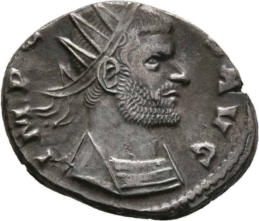 RIC V Claudius Gothicus 80 Claudius II Gothicus obverse, Bust of Claudius Gothicus, radiate, draped, right or bust of Clau...