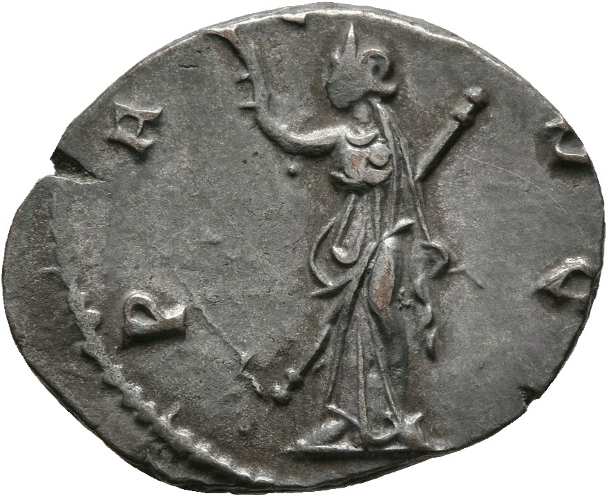 RIC V Claudius Gothicus 80 Claudius II Gothicus reverse, Pax, draped, standing left, holding olive-branch in right hand an...