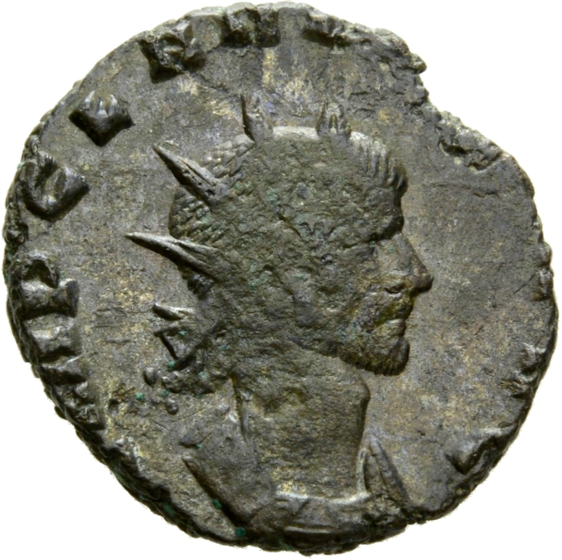 RIC V Claudius Gothicus 81 Claudius II Gothicus obverse, Bust of Claudius Gothicus, radiate, draped, right or head of Clau...
