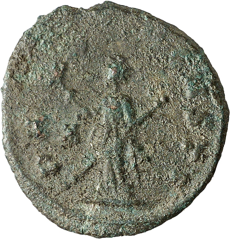 RIC V Claudius Gothicus 81 Claudius II Gothicus reverse, Pax, draped, standing left, holding olive-branch in right hand an...