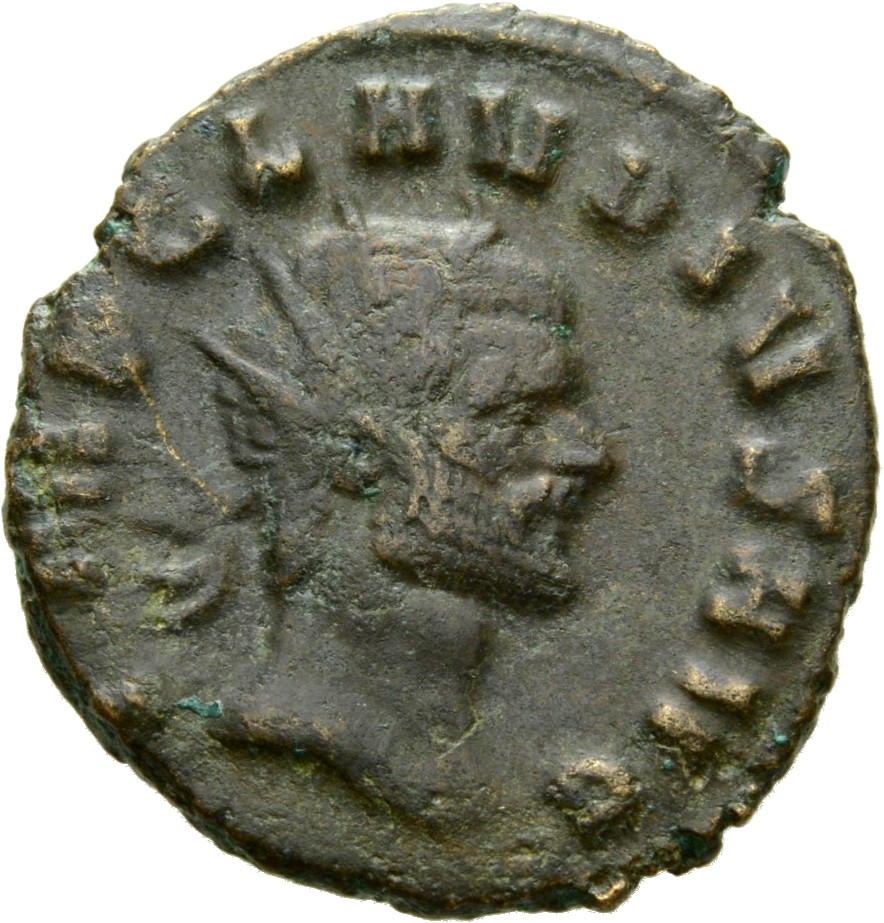 RIC V Claudius Gothicus 86 Claudius II Gothicus obverse, Bust of Claudius Gothicus, radiate, draped, right or head of Clau...