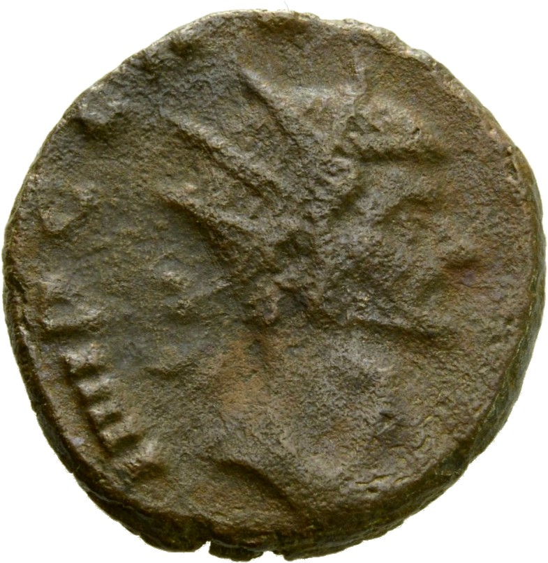RIC V Claudius Gothicus 87 Claudius II Gothicus obverse, Head of Claudius Gothicus, radiate, right