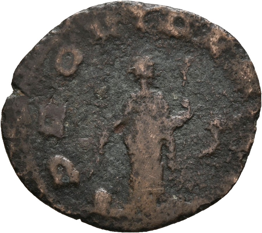 RIC V Claudius Gothicus 89 Claudius II Gothicus reverse, Providentia, draped, standing left, holding baton in right hand a...