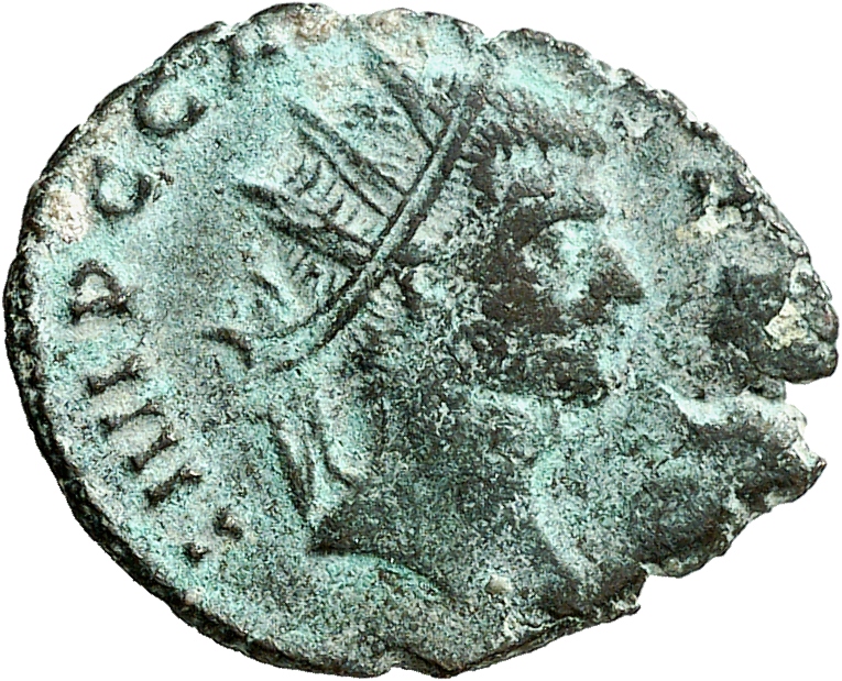 RIC V Claudius Gothicus 92 Claudius II Gothicus obverse, Bust of Claudius Gothicus, radiate, cuirassed, right or head of C...