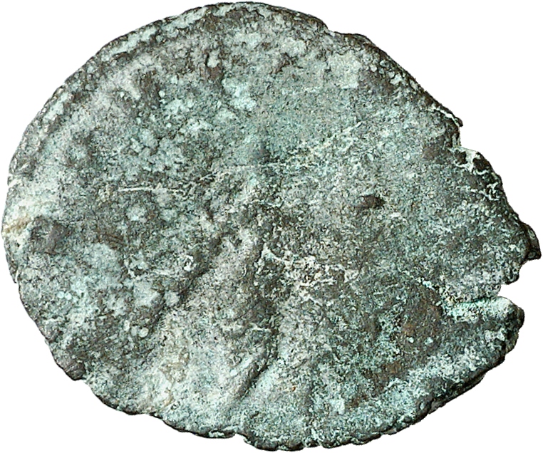 RIC V Claudius Gothicus 92 Claudius II Gothicus reverse, Providentia, draped, standing left, legs crossed, leaning on colu...