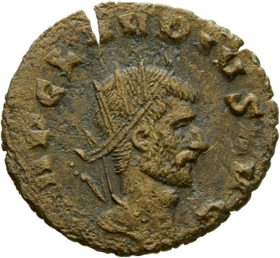 RIC V Claudius Gothicus 94 Claudius II Gothicus obverse, Head of Claudius Gothicus, radiate, right