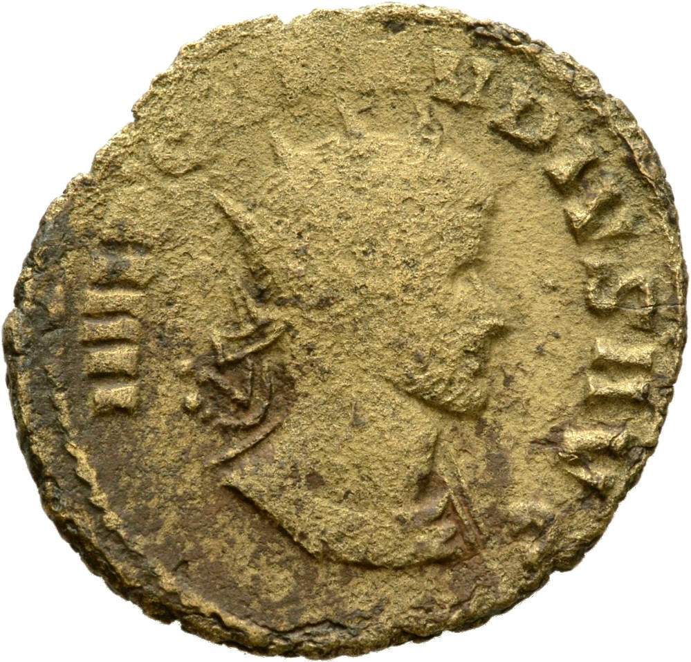 RIC V Claudius Gothicus 98 Claudius II Gothicus obverse, Bust of Claudius Gothicus, radiate, draped, right or bust of Clau...