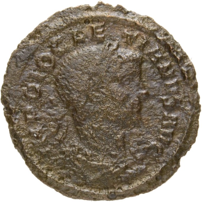 RIC V Diocletian 193 Maximian obverse, Bust of Diocletian, laureate, draped, right