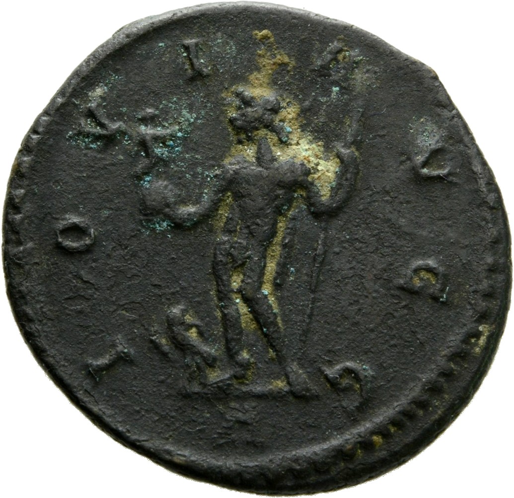 RIC V Diocletian 26 Maximian reverse, Jupiter, standing left, holding Victory on globe in right hand and sceptre in left h...