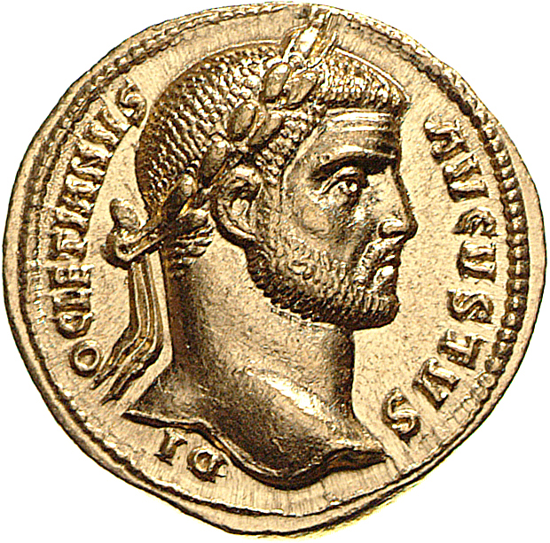 RIC V Diocletian 285 Diocletian obverse, Head of Diocletian, laureate, right