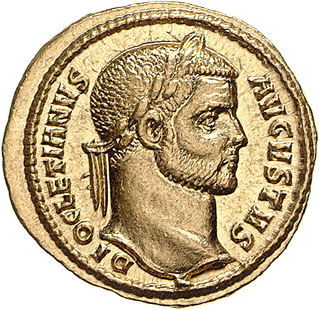 RIC V Diocletian 287 Diocletian obverse, Head of Diocletian, laureate, right