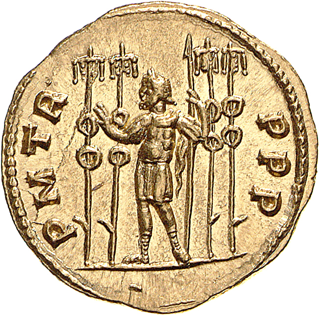 RIC V Diocletian 289 Diocletian reverse, Diocletian, draped, cuirassed, standing left, raising right hand and holding spea...