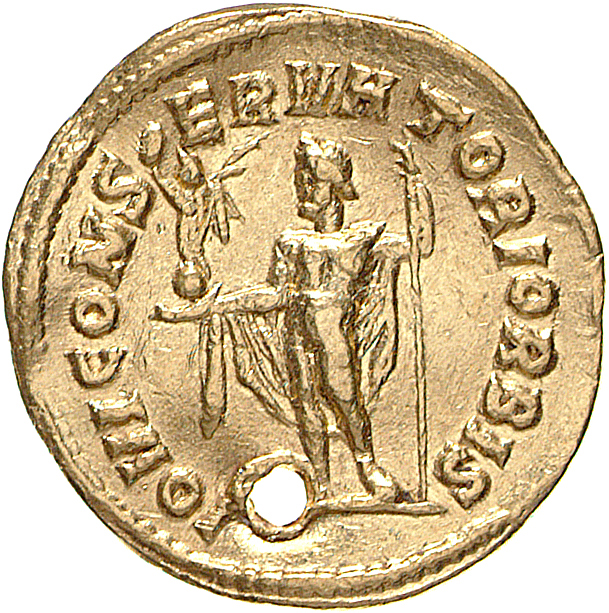 RIC V Diocletian 299 Diocletian reverse, Jupiter, standing left, holding Victory on globe or thunderbolt in right hand and...