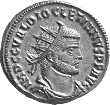 RIC V Diocletian 322 Diocletian obverse, Bust of Diocletian, radiate, draped, right, or bust of Diocletian, radiate, drape...
