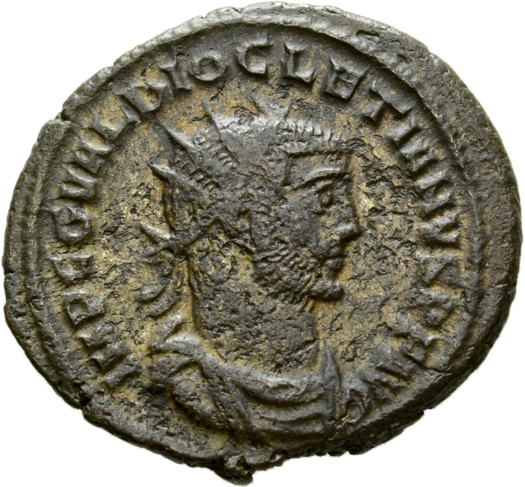 RIC V Diocletian 324 Diocletian obverse, Bust of Diocletian, radiate, draped, cuirassed, right