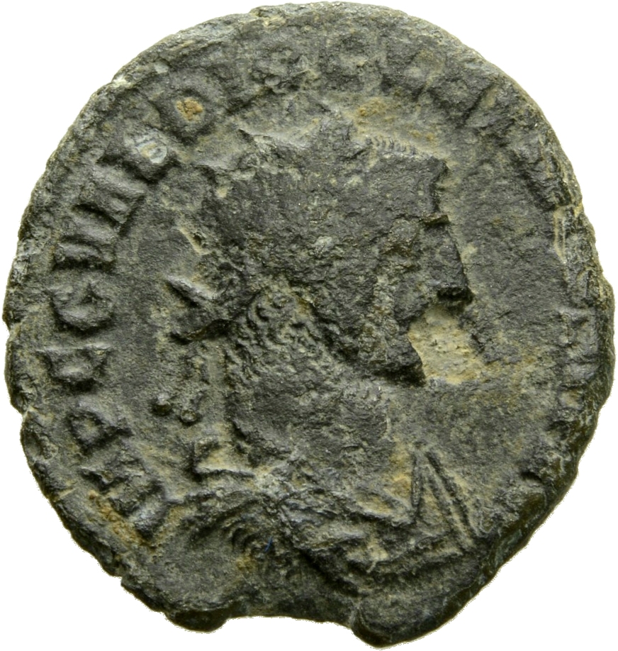 RIC V Diocletian 325 Diocletian obverse — Bust of Diocletian, radiate, draped, cuirassed, right
