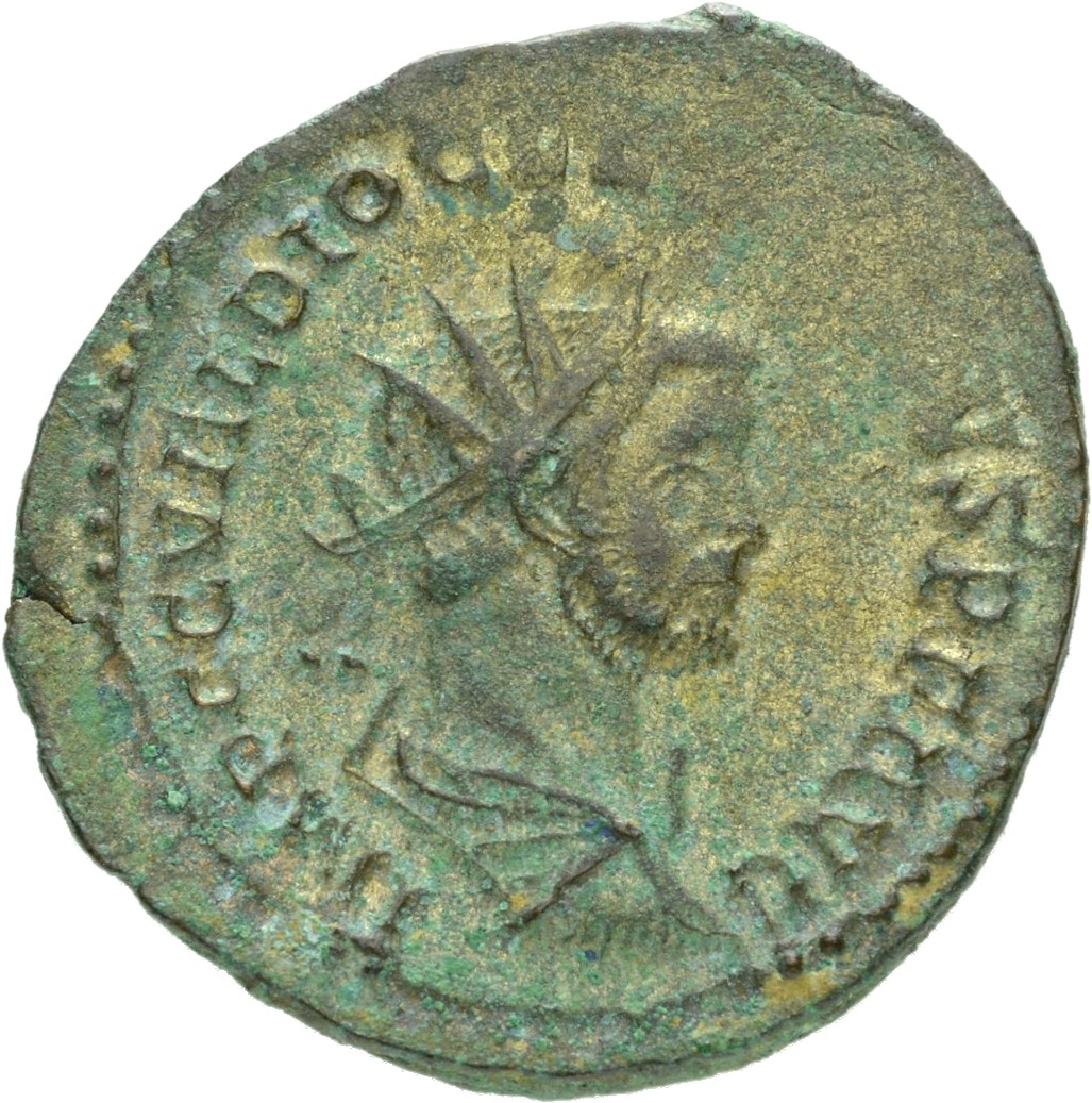 RIC V Diocletian 35 Maximian obverse, Bust of Diocletian, radiate, draped, right, or bust of Diocletian, radiate, draped, ...