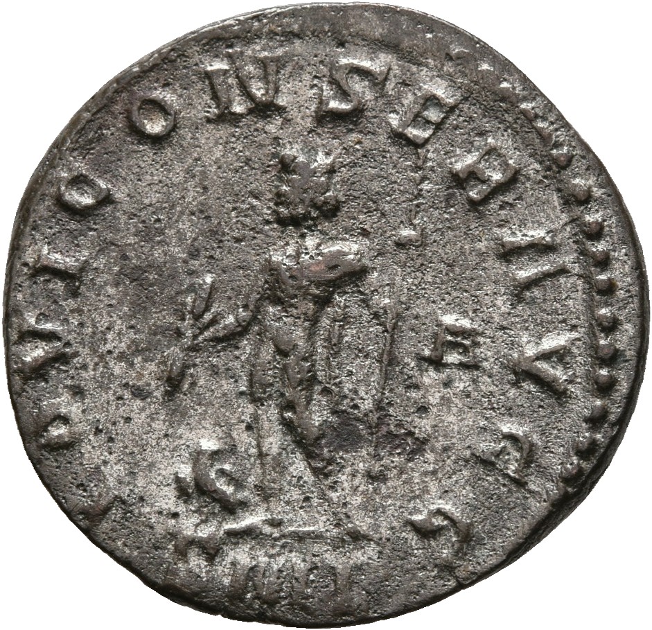RIC V Diocletian 35 Maximian reverse — Jupiter, standing left, holding thunderbolt in right hand and sceptre in left hand;...