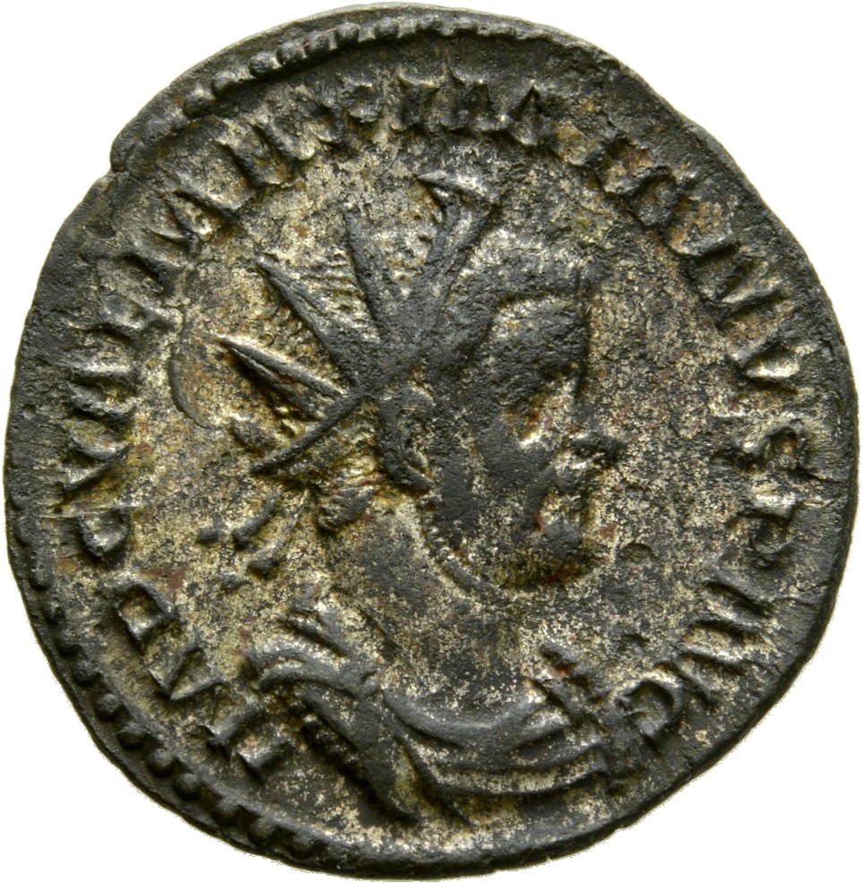 RIC V Diocletian 379 Maximian obverse, Bust of Maximian, radiate, draped, right, or bust of Maximian, radiate, draped, cui...