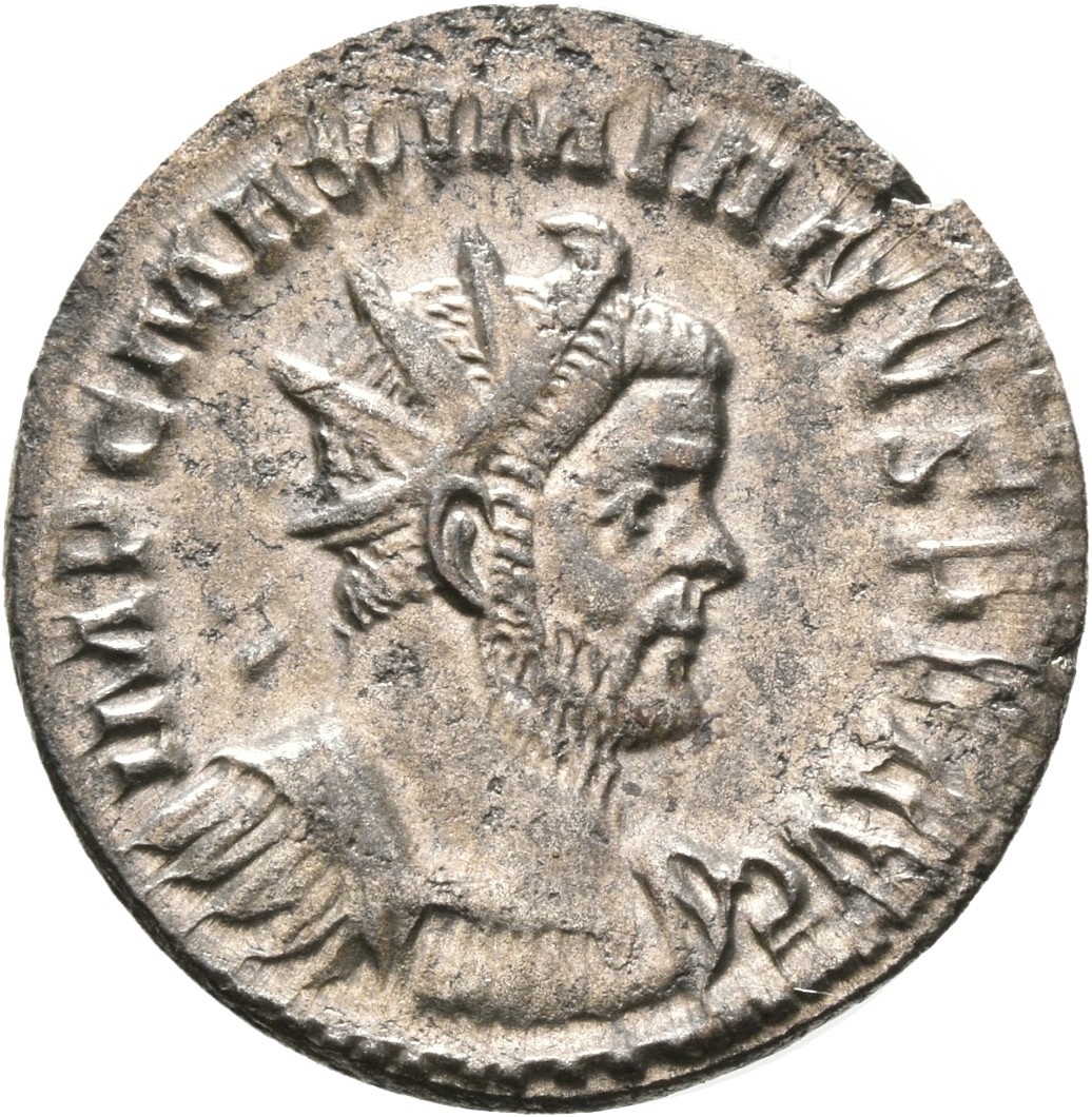 RIC V Diocletian 396 Maximian obverse, Bust of Maximian, radiate, cuirassed, right, or bust of Maximian, radiate, wearing ...