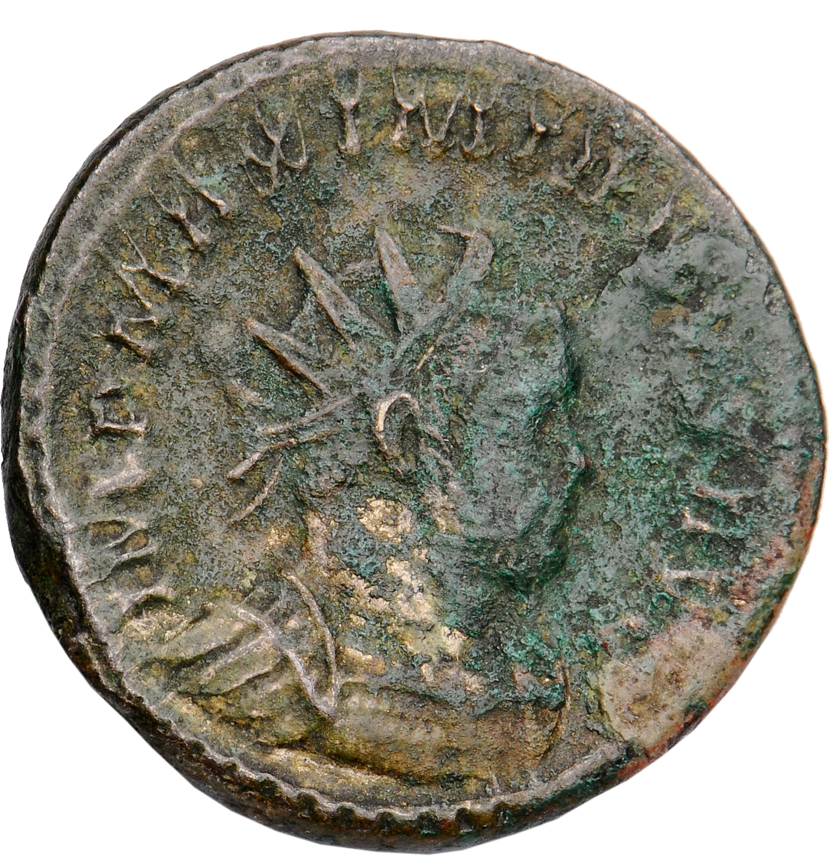 RIC V Diocletian 422 Maximian obverse, Bust of Maximian, radiate, draped, cuirassed, right, or bust of Maximian, radiate, ...