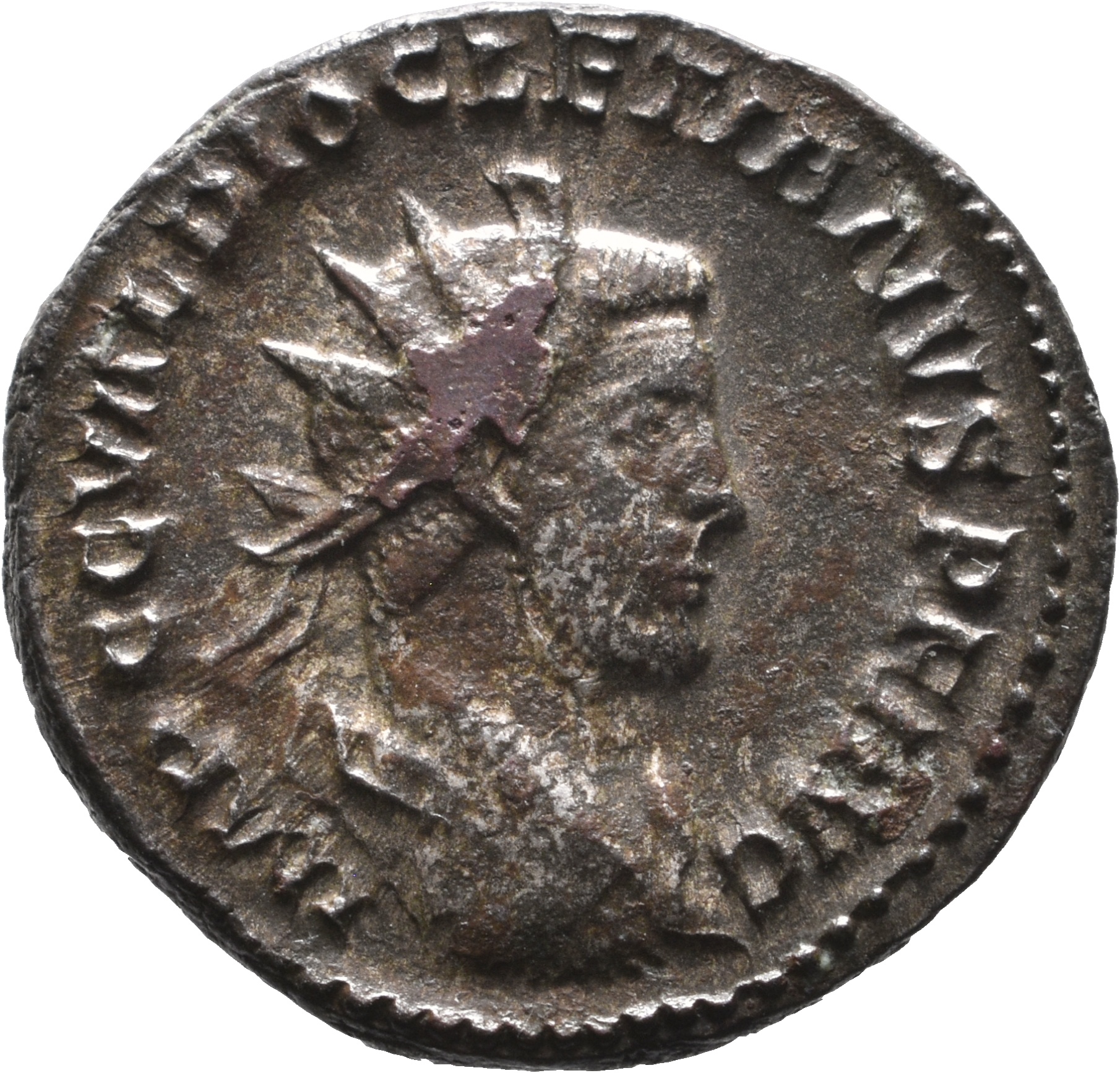 RIC V Diocletian 43 Maximian obverse, Bust of Diocletian, radiate, draped, right, or bust of Diocletian, radiate, draped, ...