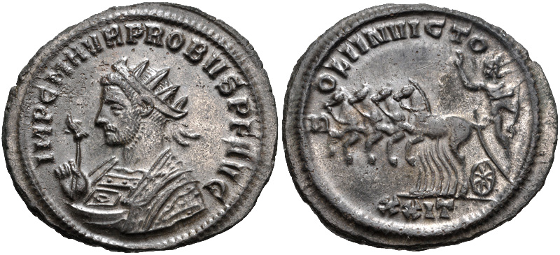 RIC V Diocletian 442 Maximian obverse, Bust of Maximian, radiate, draped, right