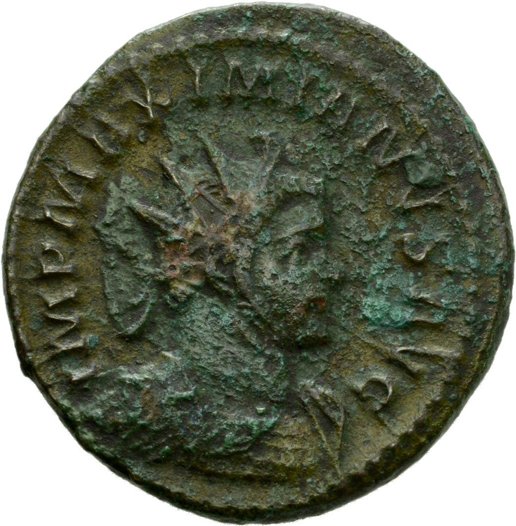 RIC V Diocletian 456 Maximian obverse, Bust of Maximian, radiate, cuirassed, right, or bust of Maximian, radiate, helmeted...
