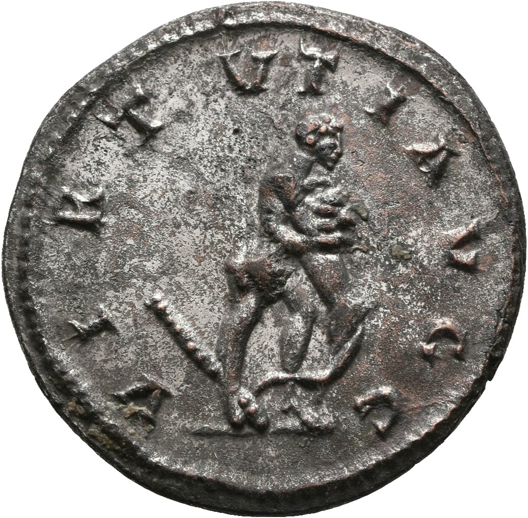 RIC V Diocletian 458 Maximian reverse, Hercules, standing right, strangling lion; behind, club