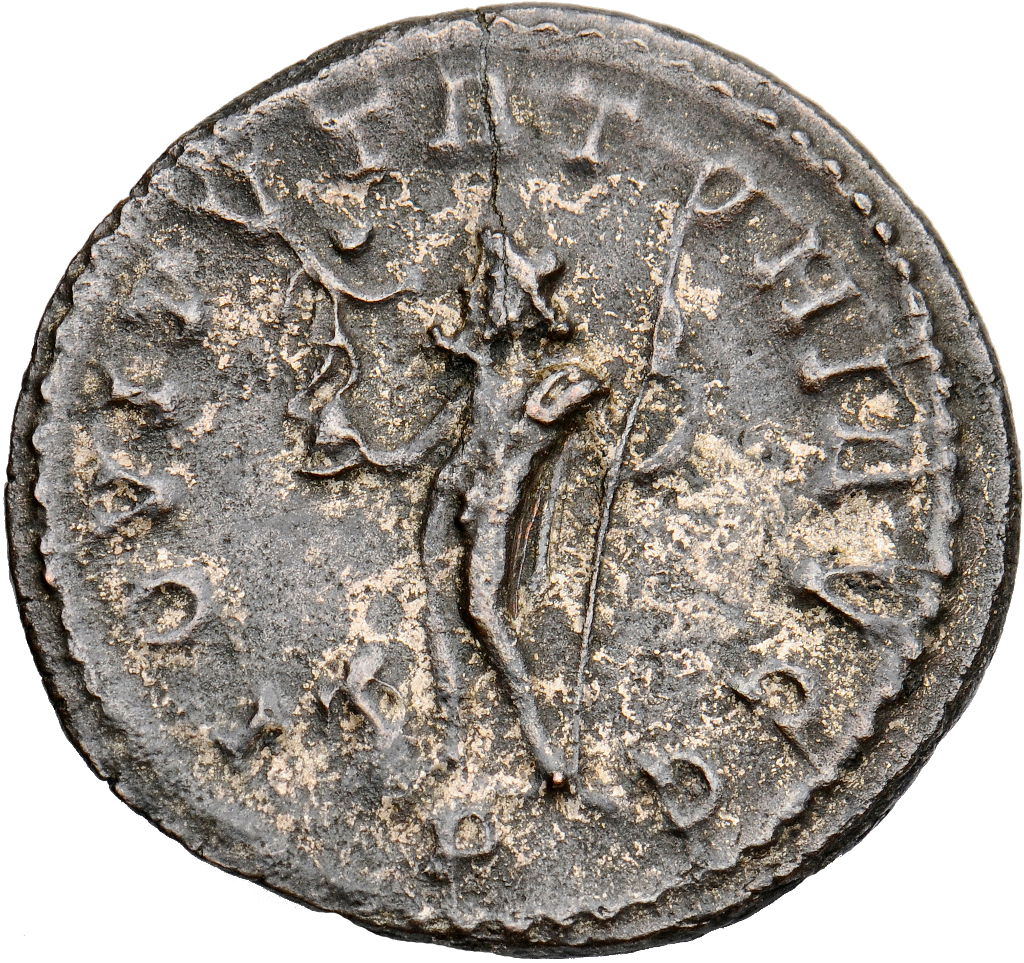 RIC V Diocletian 51 Maximian reverse, Jupiter, standing left, holding Victory on globe in right hand and sceptre in left h...