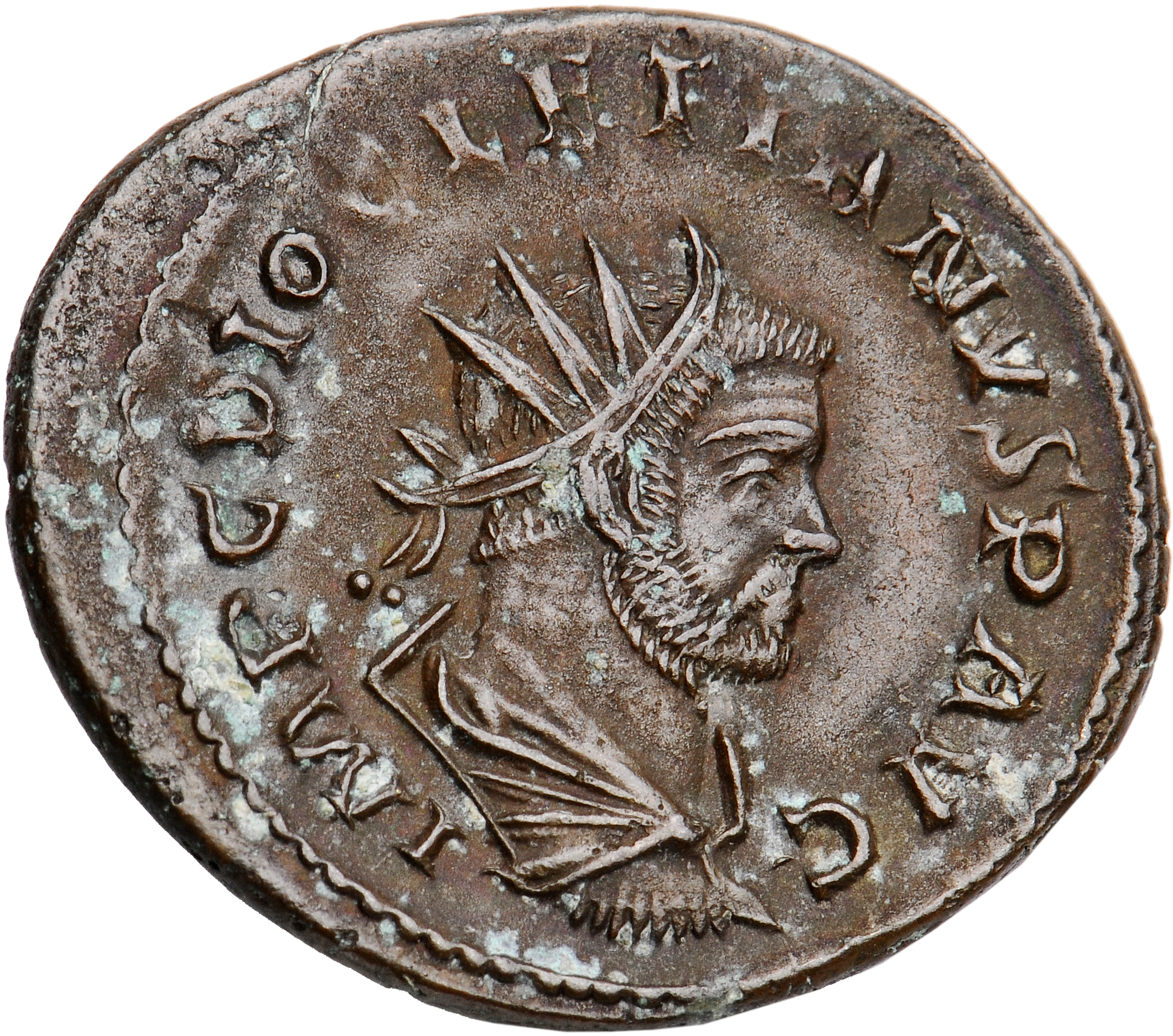 RIC V Diocletian 54 Maximian obverse, Bust of Diocletian, radiate, draped, right, or bust of Diocletian, radiate, draped, ...