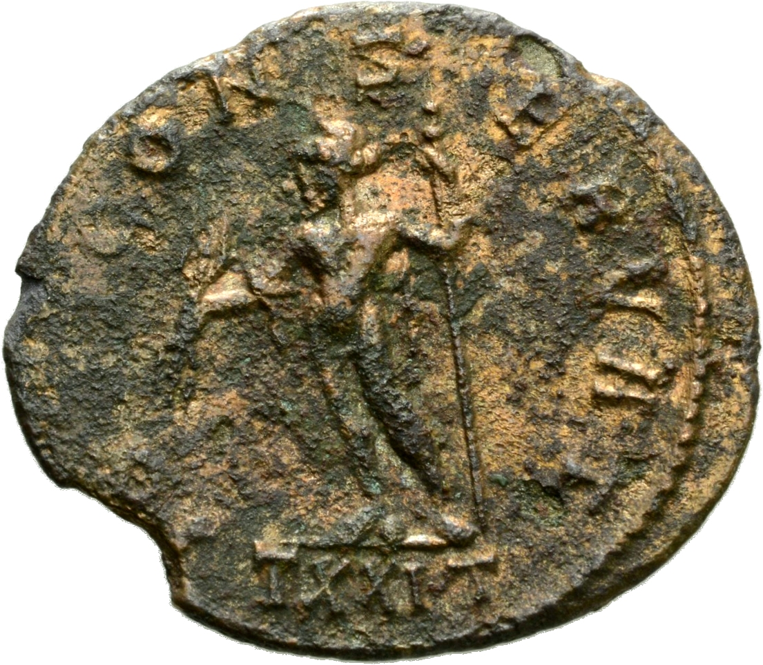 RIC V Diocletian 558 Maximian reverse, Jupiter, standing left, holding thunderbolt in right hand and sceptre in left hand