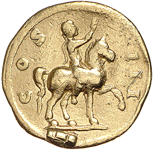 RIC V Diocletian 599 Diocletian reverse, Maximian, draped, cuirassed, riding right, spearing fallen enemy