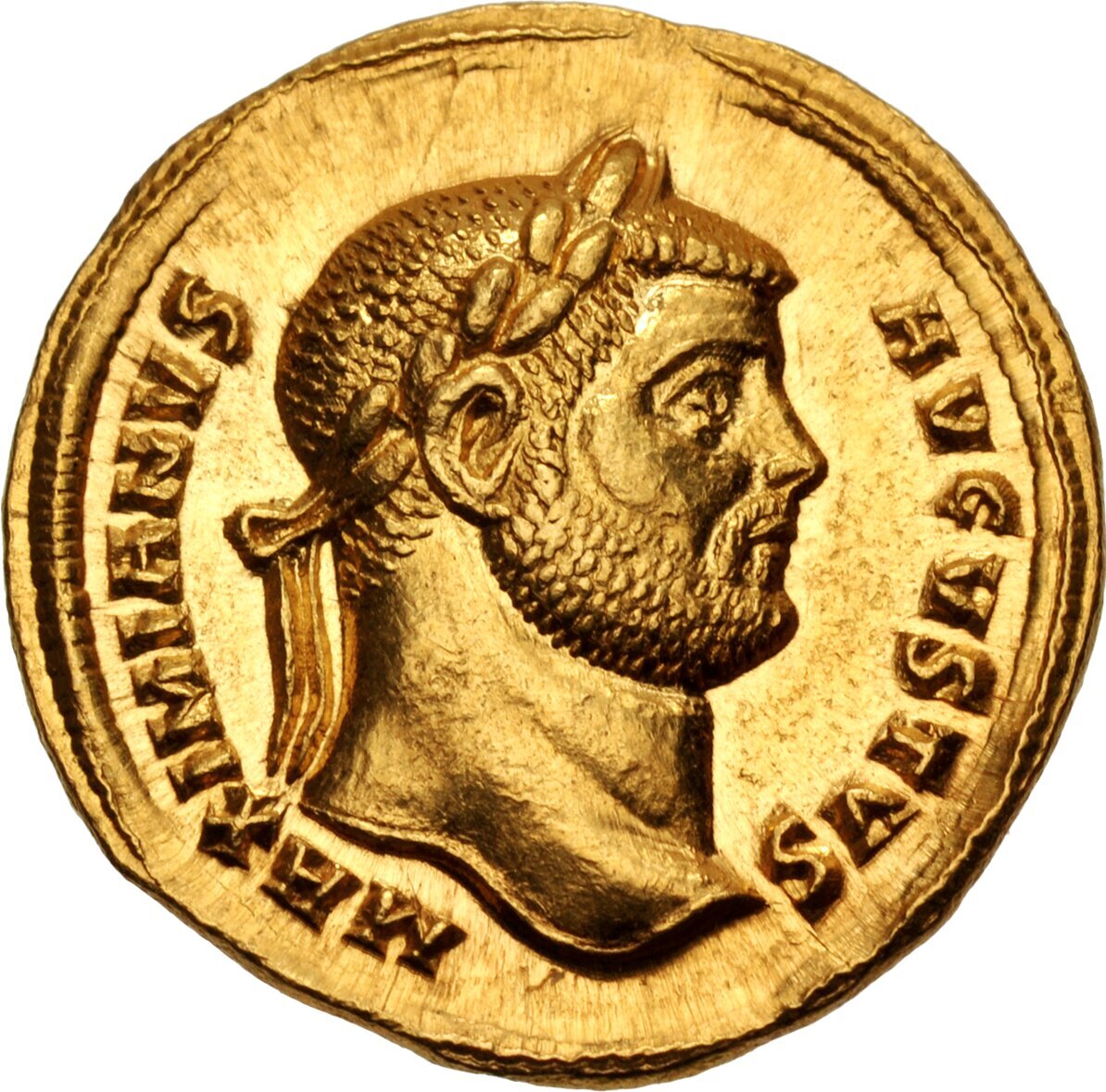 RIC V Diocletian 601 Diocletian obverse — Head of Maximian, laureate, right