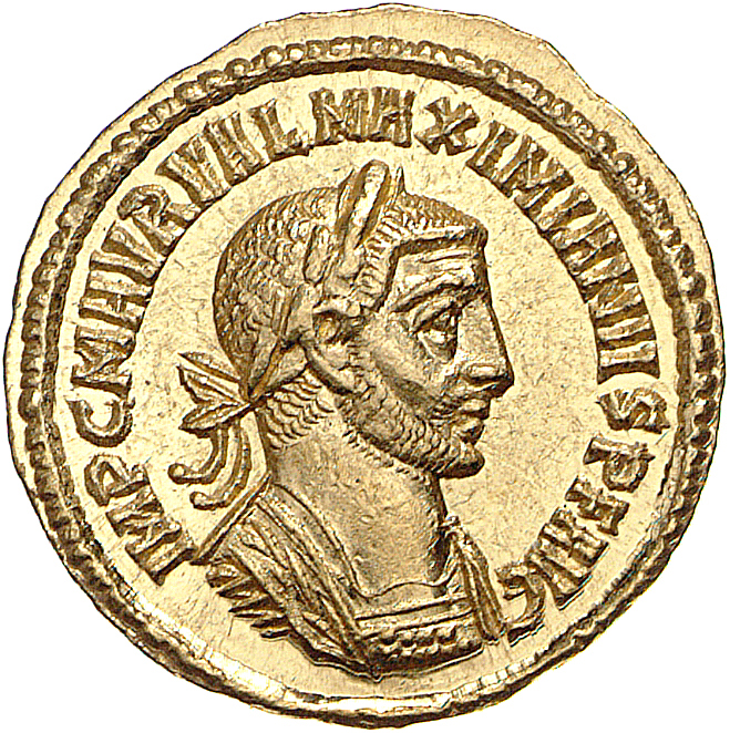 RIC V Diocletian 617 Diocletian obverse, Bust of Maximian, laureate, cuirassed, right
