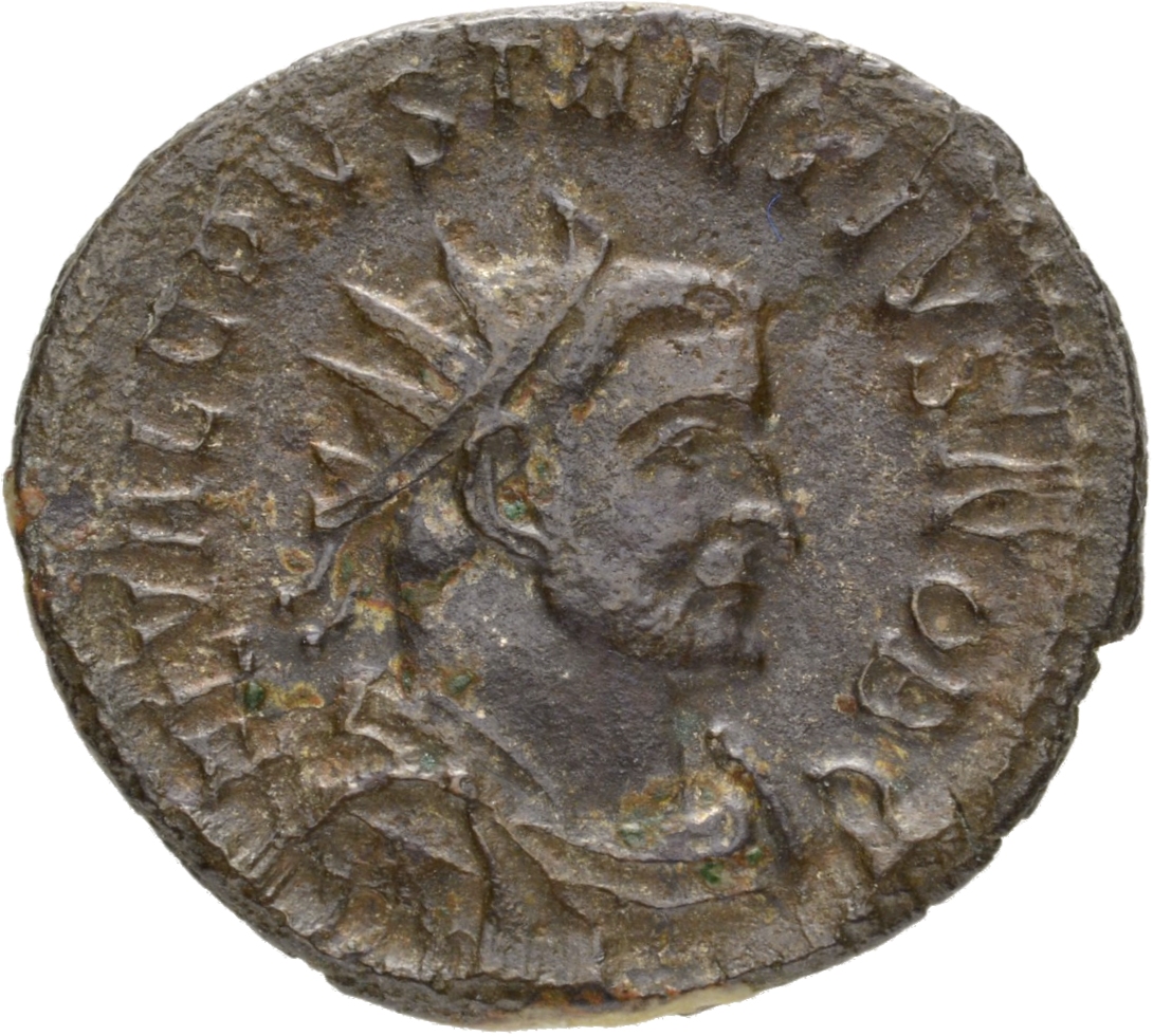 RIC V Diocletian 636 Maximian obverse, Bust of Constantius Chlorus, radiate, draped, cuirassed, right