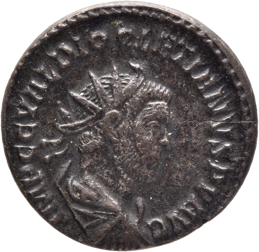 RIC V Diocletian 77 Maximian obverse, Bust of Diocletian, radiate, draped, right, or bust of Diocletian, radiate, draped, ...