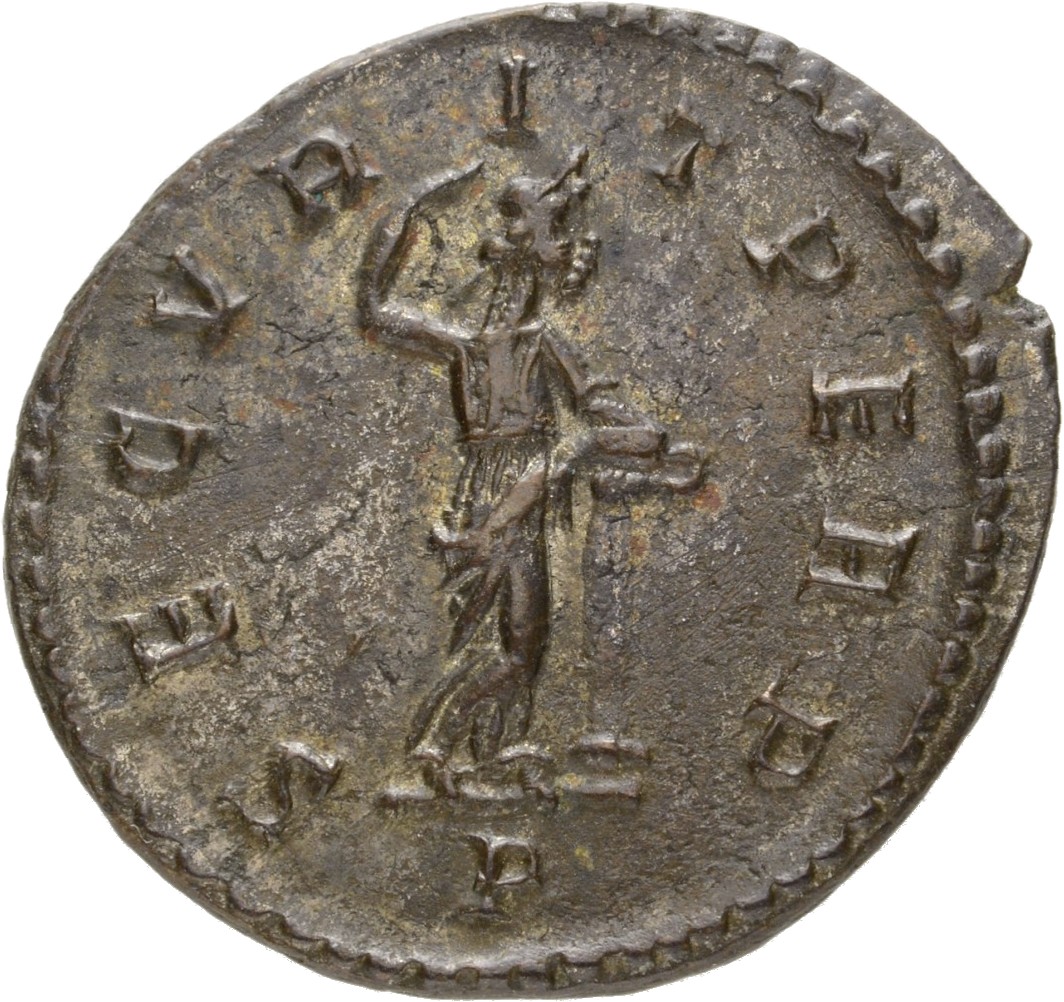 RIC V Diocletian 83 Maximian reverse, Securitas, draped, standing front, head right, raising right hand to head and leanin...