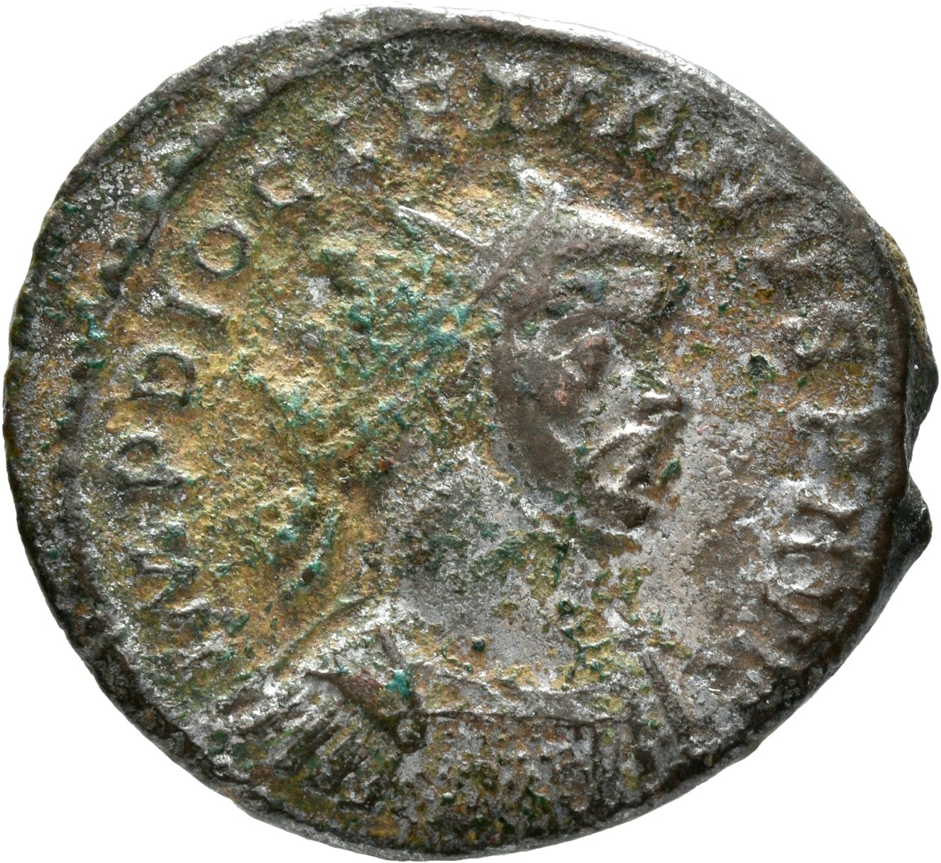 RIC V Diocletian 88 Maximian obverse, Bust of Diocletian, radiate, draped, cuirassed, right