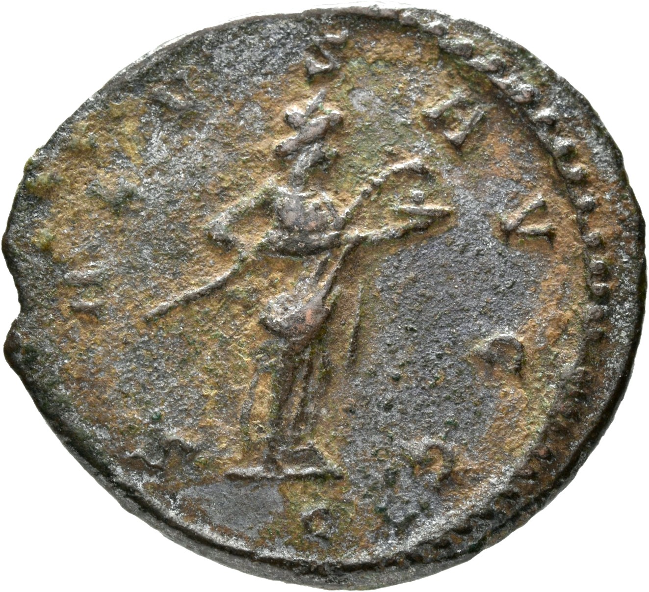 RIC V Diocletian 88 Maximian reverse, Salus, draped, standing right, feeding snake held in arms