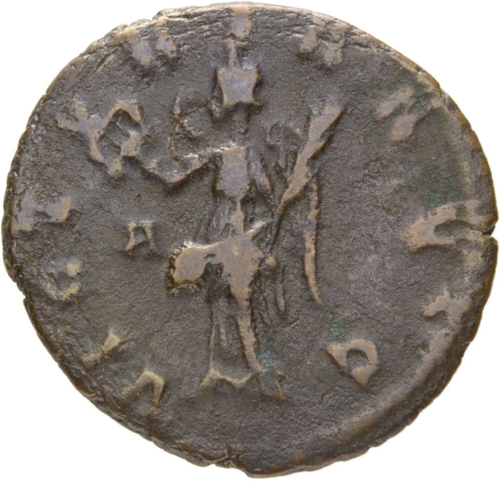 RIC V Diocletian 91 Maximian reverse, Victory, winged, draped, standing left, holding wreath in right hand and palm in lef...