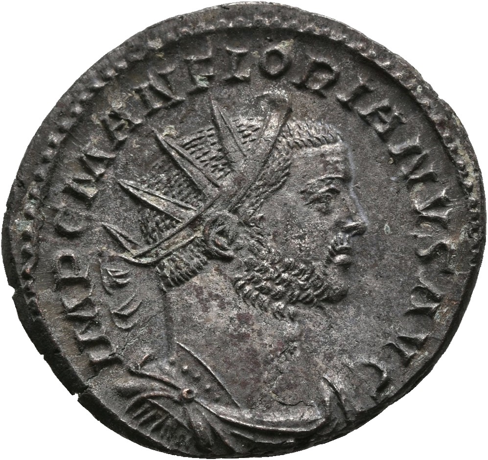 RIC V Florian 10 Florianus obverse, Bust of Florian, radiate, draped, right or bust of Florian, radiate, draped, cuirassed...