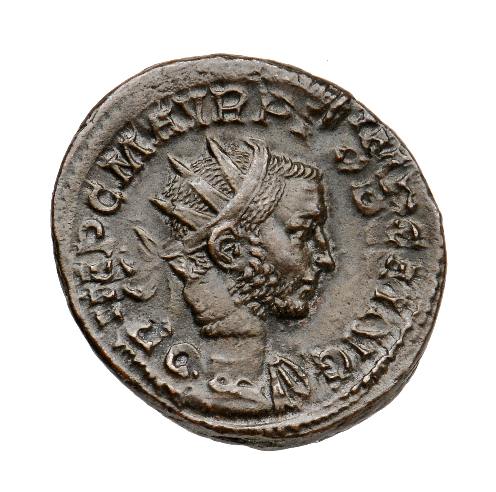 RIC V Florian 11 Florianus obverse, Bust of Florian, radiate, draped, right or bust of Florian, radiate, draped, cuirassed...