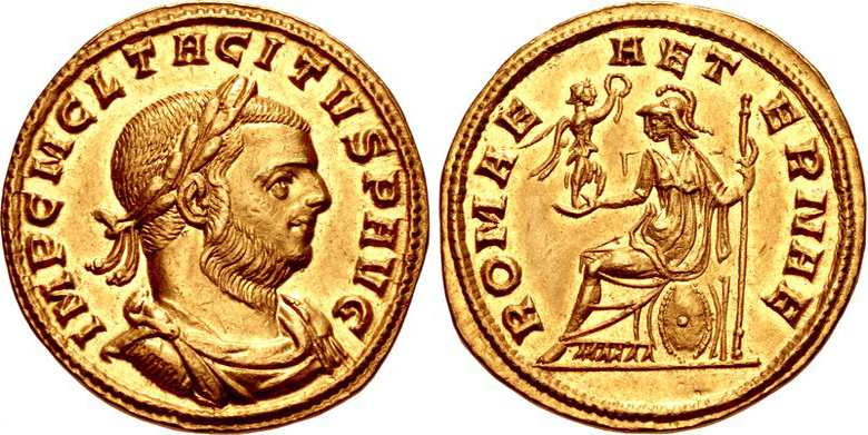 RIC V Florian 116 Florianus obverse — Bust of Florian, radiate, draped, right or bust of Florian, radiate, draped, cuirass...