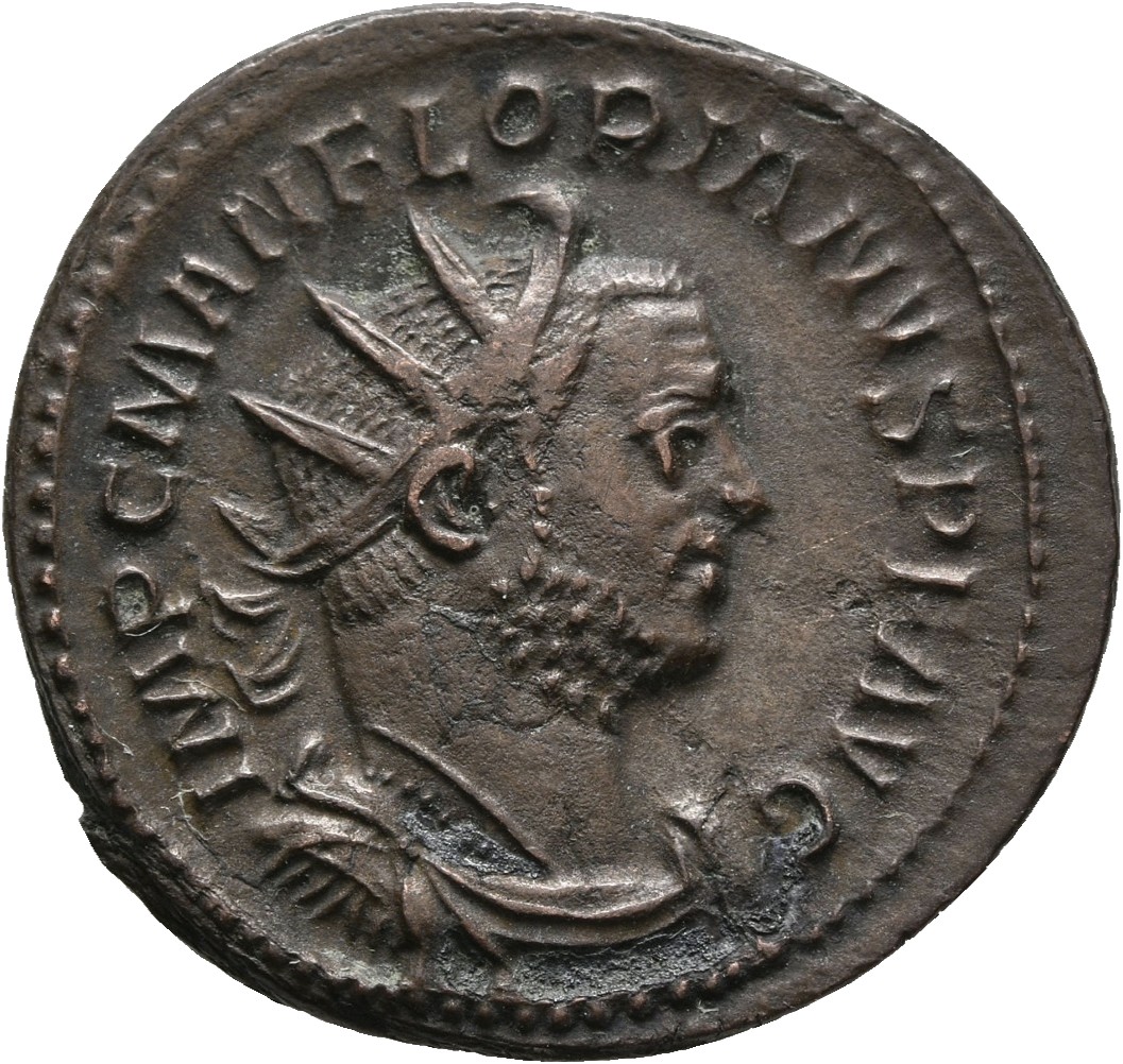 RIC V Florian 7 Florianus obverse — Bust of Florian, radiate, draped, right or bust of Florian, radiate, draped, cuirassed...