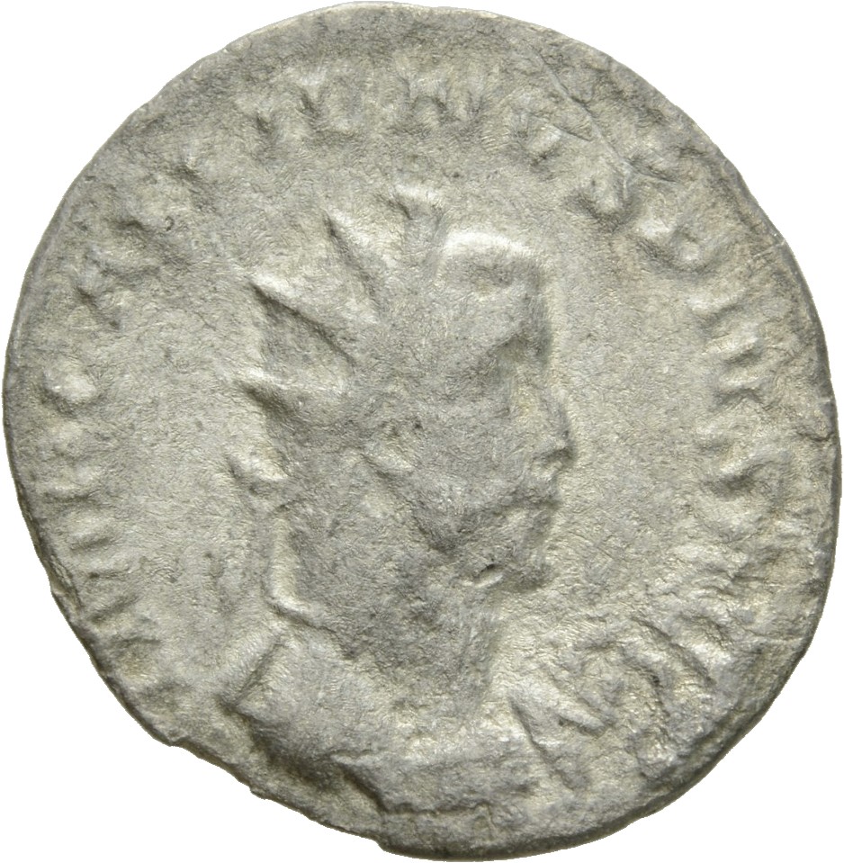 RIC V Gallienus (joint reign) 11 Valerian obverse, Bust of Gallienus, radiate, cuirassed, right