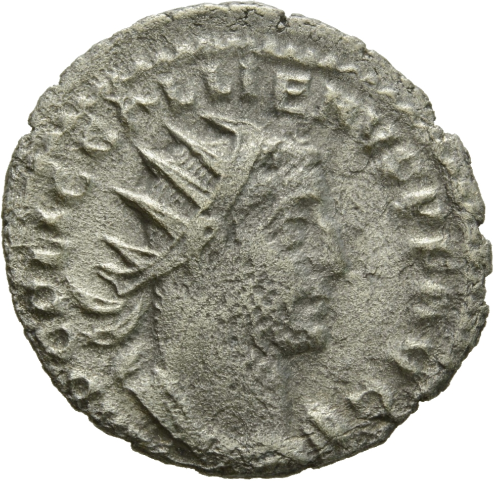 RIC V Gallienus (joint reign) 119 Valerian obverse, Bust of Gallienus, radiate, cuirassed, right